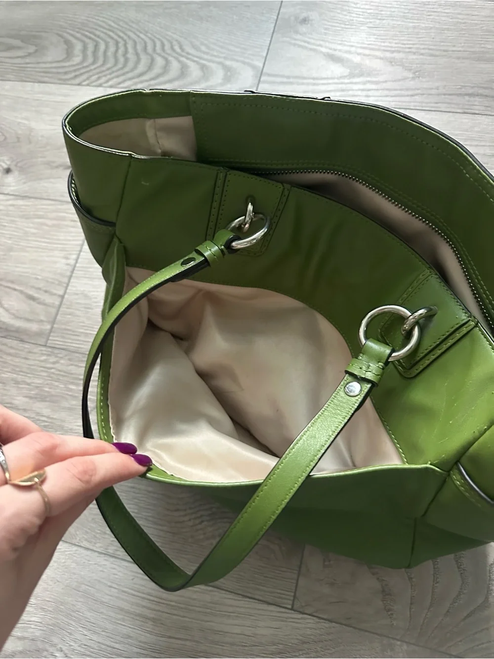 Green Coach Gallery Tote Bag - Picture 7 of 11
